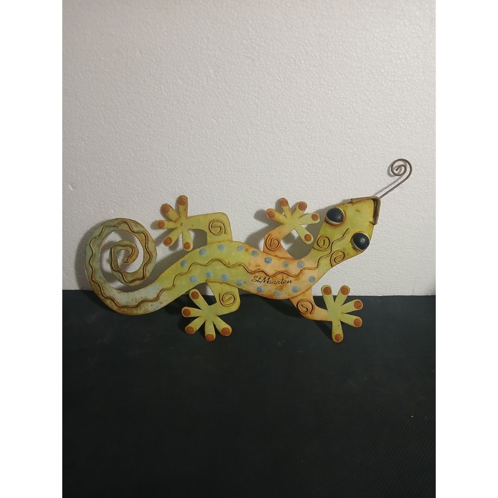 Gecko Lizard Collectible 13" Indoor Outdoor Decor Metal Art